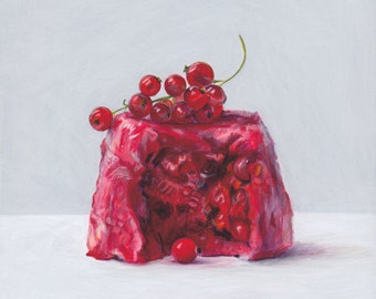 Summer Pudding Original Egg Tempera Painting