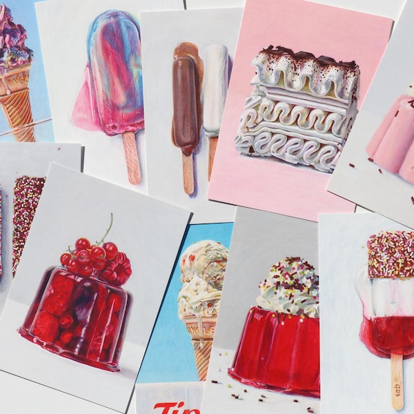 Jelly + Ice Cream Postcard Pack of 10