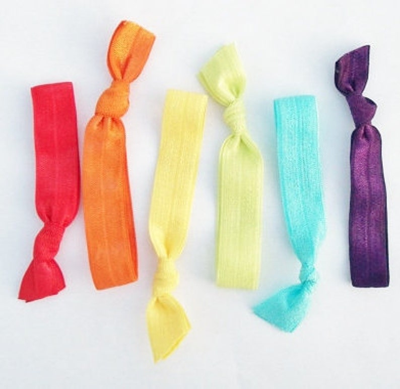 Ponytail Holders Elastic Ribbon Hair Ties No Crease Hair Etsy