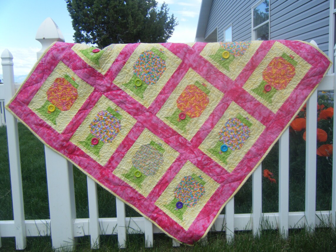 Gumball Machine Quilt Block PDF Pattern Candy Gum Balls Etsy