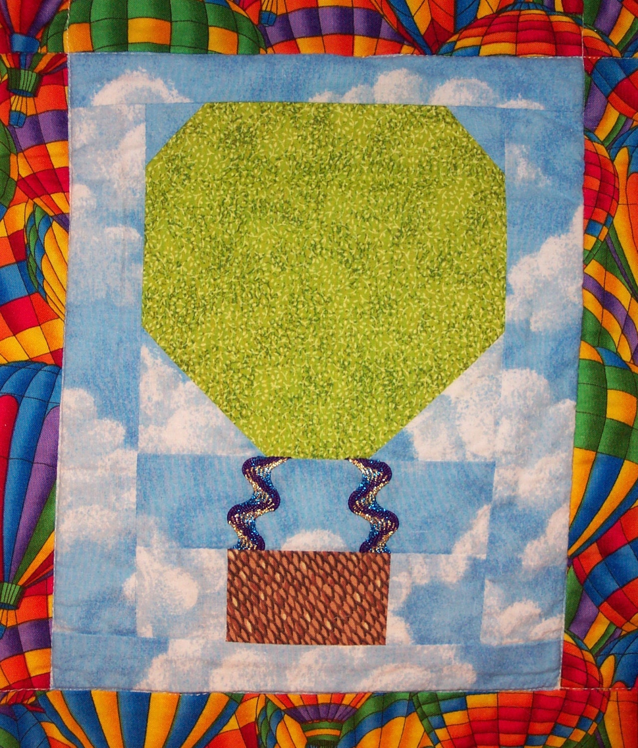 Hot Air Balloon Quilt Block PDF Pattern Baby/ Children/ Wall Etsy