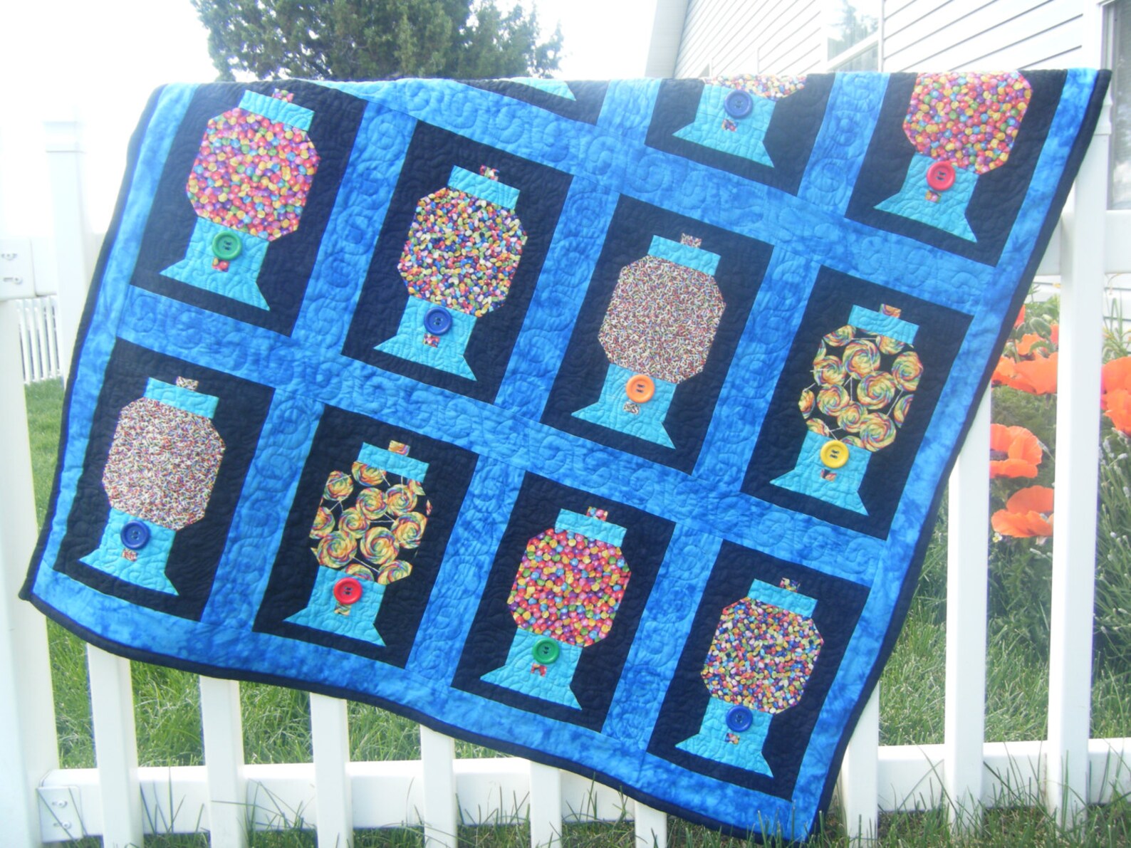 Gumball Machine Quilt Block PDF Pattern Candy Gum Balls Etsy