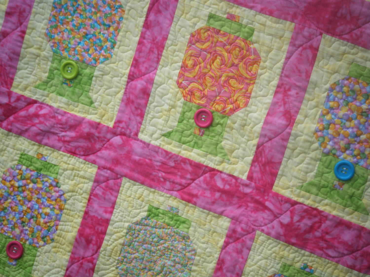 Gumball Machine Quilt Block PDF Pattern Candy Gum Balls Etsy