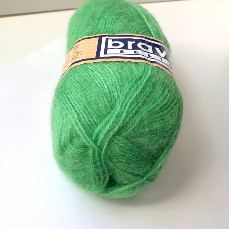 Mohair Yarn 100gr Made in Turkey Green Mohair Acrylic Yarn Etsy
