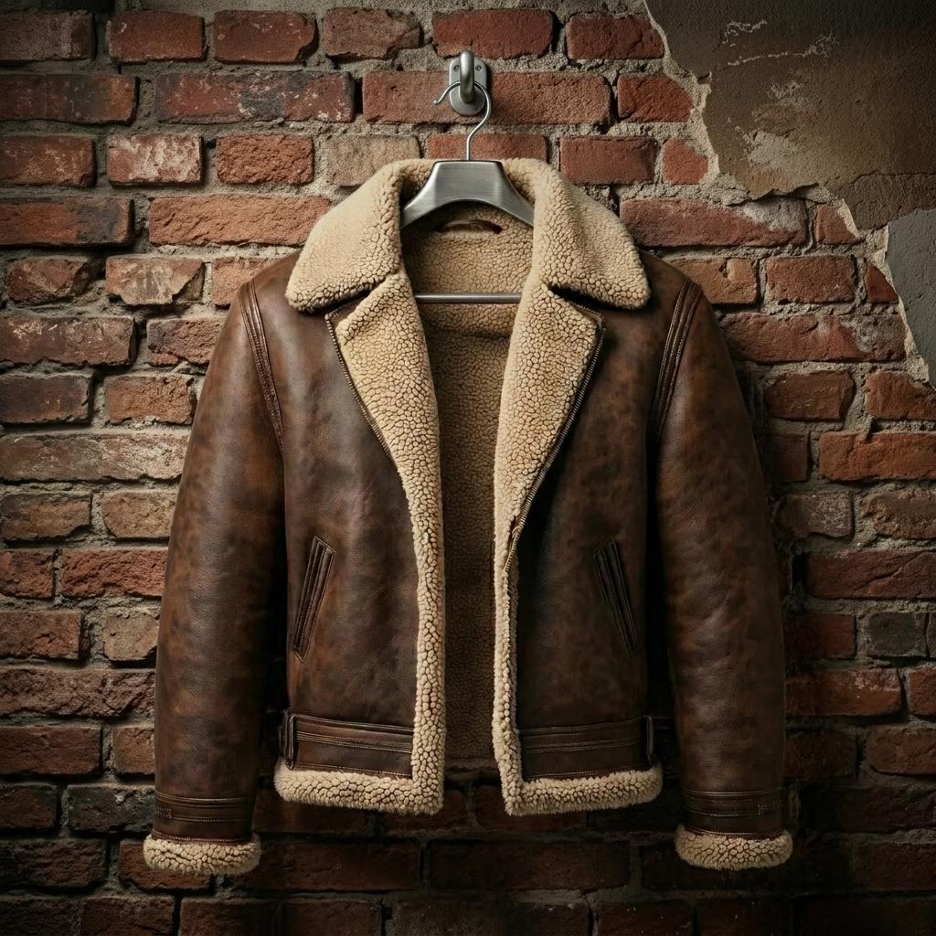 Fashion_First Mens B3 RAF vlieger piloot vliegende bont