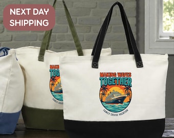 Family Cruise Tote, Cruise Vacation Bag, Cruise Gift Bag, Family Getaway Bag, Cruise Traveler Bag, Family Adventure Bag, Family Fun Bag