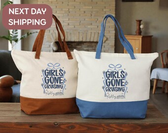 Custom Girls Cruise Tote, Girls Cruise Event Tote, Girls Cruise Gift Tote, Girls Cruise Reunion Bag, Girls Cruise Party Bag, Girls Favor Bag