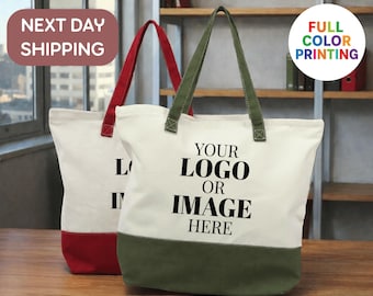 Personalized Cotton Shopping Bag – Bulk Wholesale, Custom Logo Tote Bag – Photo Text Logo Canvas Tote Bag