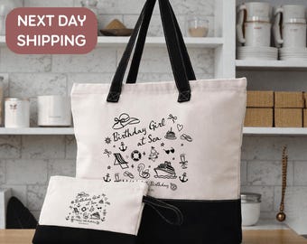 Custom Birthday Cruise Tote, Birthday Girl Cruise Tote, Cruise Birthday Event Tote, Cruise Birthday Party Tote, Birthday Sea Trip Tote