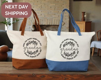 Grandma Tote Bag, Grandma Gift Tote Bag, Mom Day Gift Tote Bag
