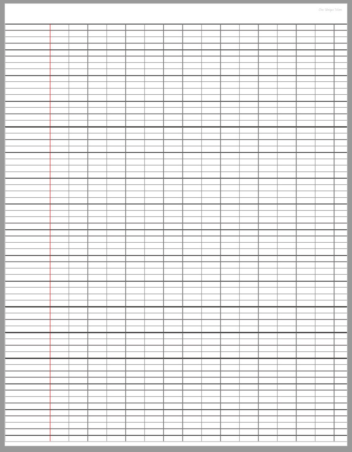 Modified French Ruled Paper (seyes Ruled) - Etsy