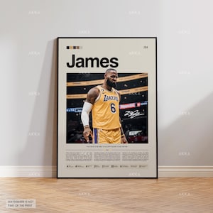 LeBron James Lakers Poster, Basketball Wandkunst
