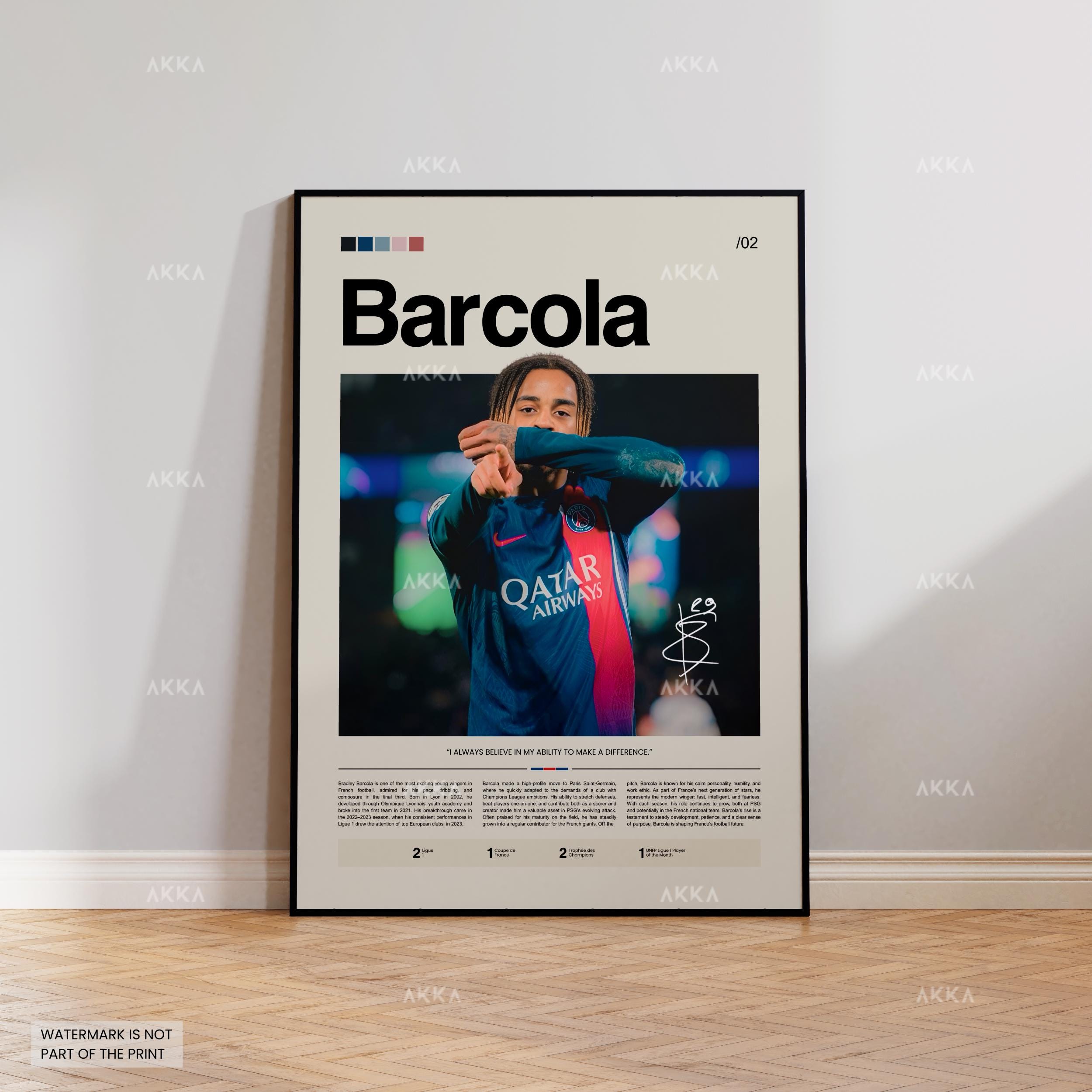 Flocage Barcola #29 – Maillot Paris Third 2024/2025 – Neuf Sans Emballage – Enfant