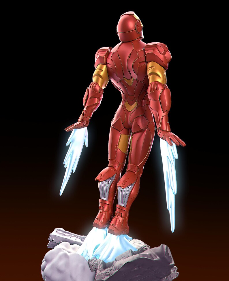 Ironman [Hand-painted resin collector figure 40cm/15.7in] 3D printing 16k / Comic figure. image 3