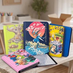 card binder with colored pages GEAoffice 4 Pocket Binder, 2 x 2 Trading Card Collection Binder, Red It works great for sports cards Pokemon Card Binder Zip Album