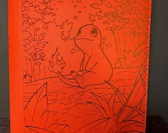 Carpeta/funda protectora o funda tipo penny de Charmander grabada con láser