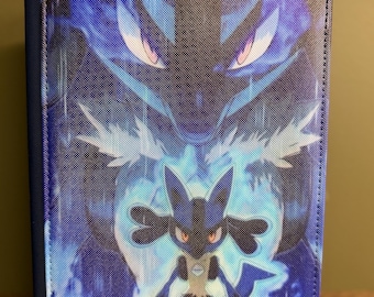 Personalized Lucario TCG Binder | Custom PU Leather Card Album Portfolio