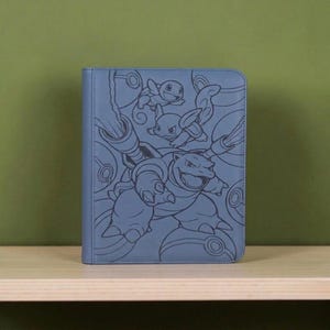 Custom Blastoise Evolution Line Card Binder | Pokémon Binder | Starters Trading Card Album | Pokémon TCG Storage | Gift for Collectors