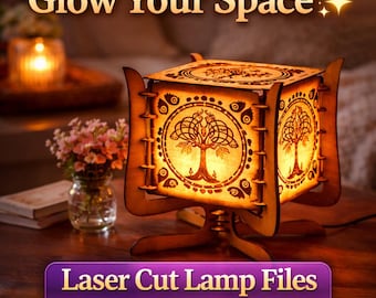 Tree of Life Lamp SVG: Celtic Laser Cut PDF - Shadow Night Light DXF - Digital Download