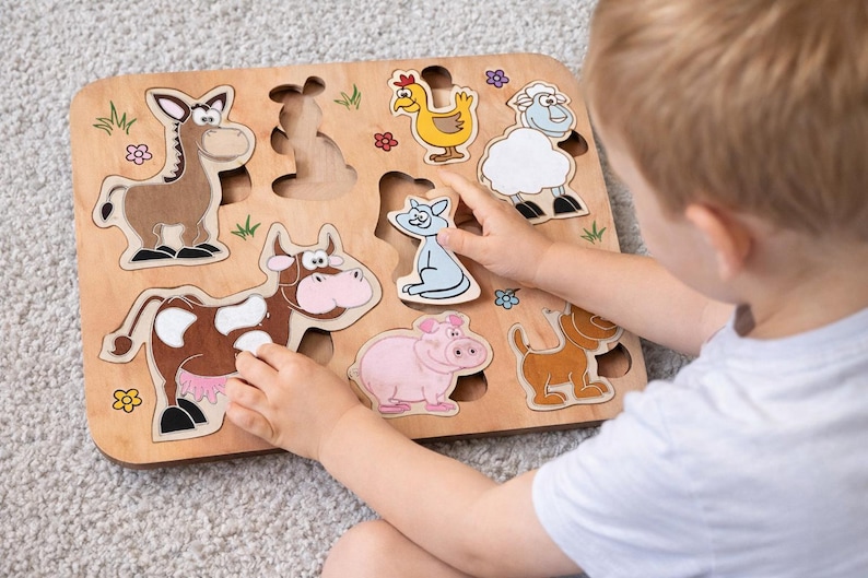 Kids Puzzle SVG Bundle | Montessori Wooden Puzzle Files | Laser Cut Dxf ...