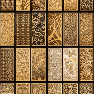 Set mit 1000 DXF-Panels | CNC-Plasma- und Laserschneiddateien | Laserschnittdatei | DXF-Set für Wanddekoration und Inneneinrichtung
