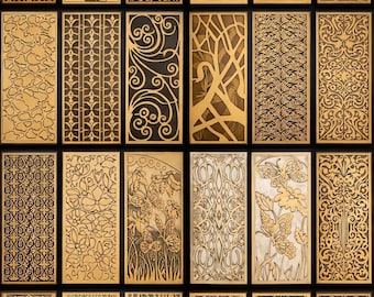 Set of 1000 DXF panels | CNC plasma and laser cutting files | Laser cut file | Wall art and interior decoration DXF set
