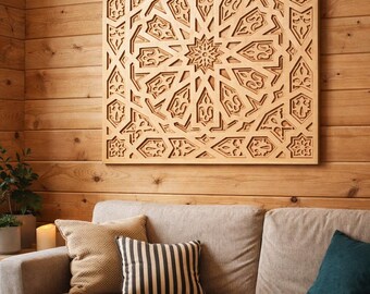 Moroccan CNC file: 3D SVG backdrop design