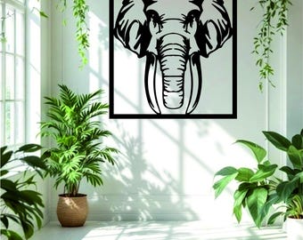 DXF cutting file, SVG elephant cutting files for Cricut, DXF for CNC laser cutting, plasma cutting files