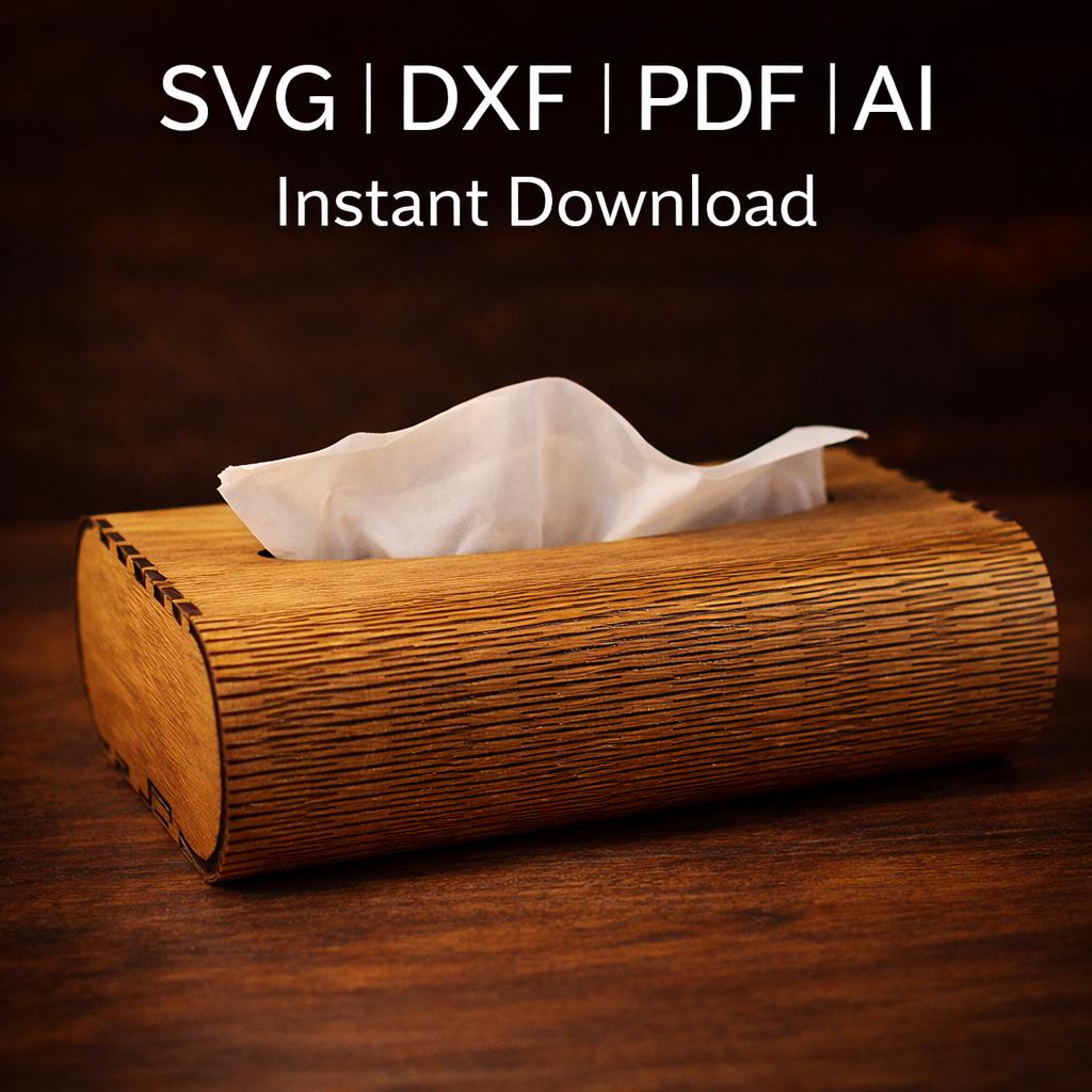 Tissue Box Svg File Laser Cut Tissue Box SVG | Wooden Tissue Holder DXF PDF | CNC Laser ...