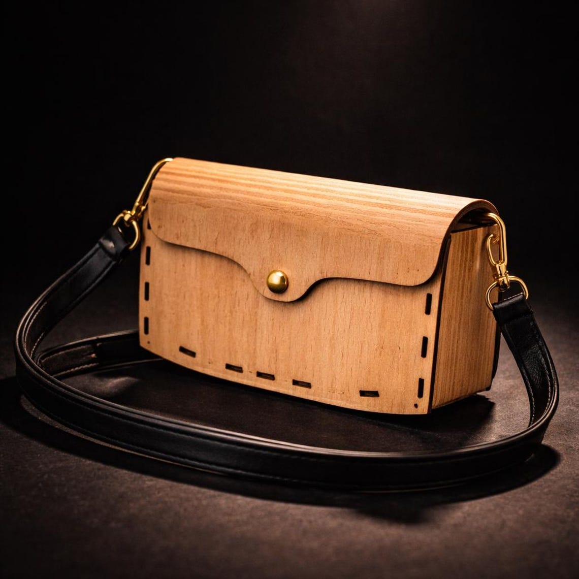 Wooden Bag SVG Dxf Laser Cut File | CNC Purse Template PDF | DIY ...