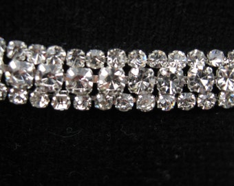 Triple row diamante trim, diamante, rhinestones, trim, rhinestone trim, rhinestone applique, rhinestone embellishment,