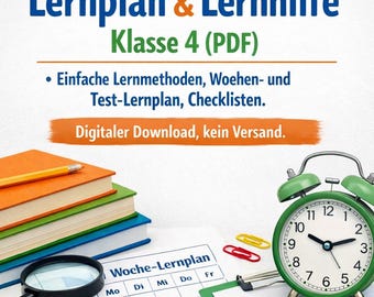 Learning plan for grade 4 – easy learning & organization | PDF learning aid for primary school