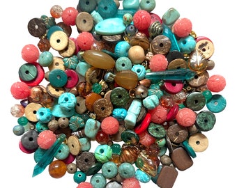 Boho Bead Assortment, Assorted Shapes and Colors and Sizes, Over 6.5 Ounces, Beading, B'sue Boutiques, Item04072