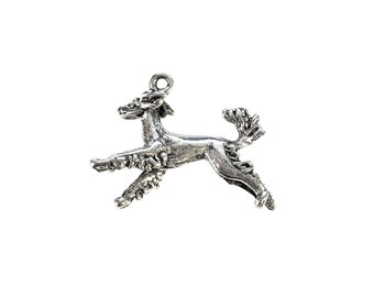 B'sue by 1928 Irish Setter Charm, Running Dog, Old Silver Pewter, 24 x 20mm, B'sue Boutiques, Item07394