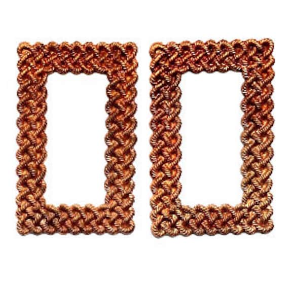 Vintage French Frames 2 Pieces Braided Frame Brass Frames Etsy