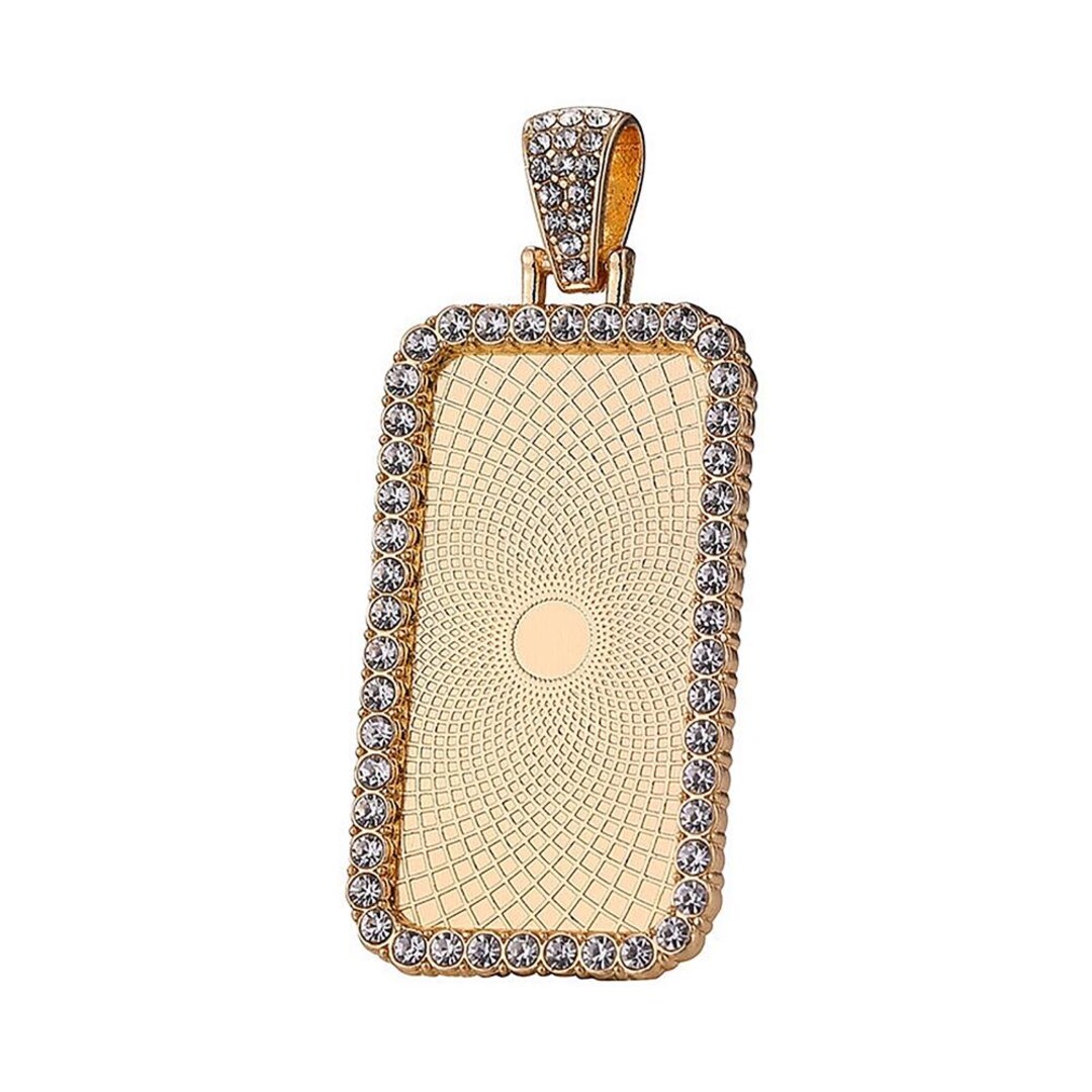 Gold Tone Rhinestone Pendant Mount, 37x19mm Jewelry Supplies - Etsy