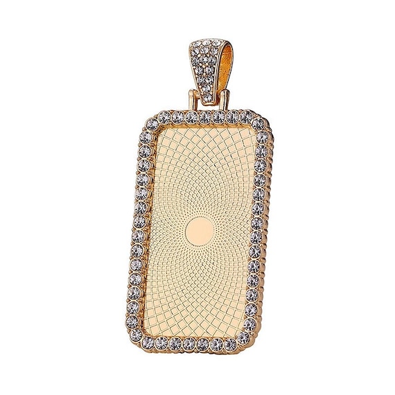 Pendentif Doré Avec Strass - Occasion Porté - Bijou Fantaisie