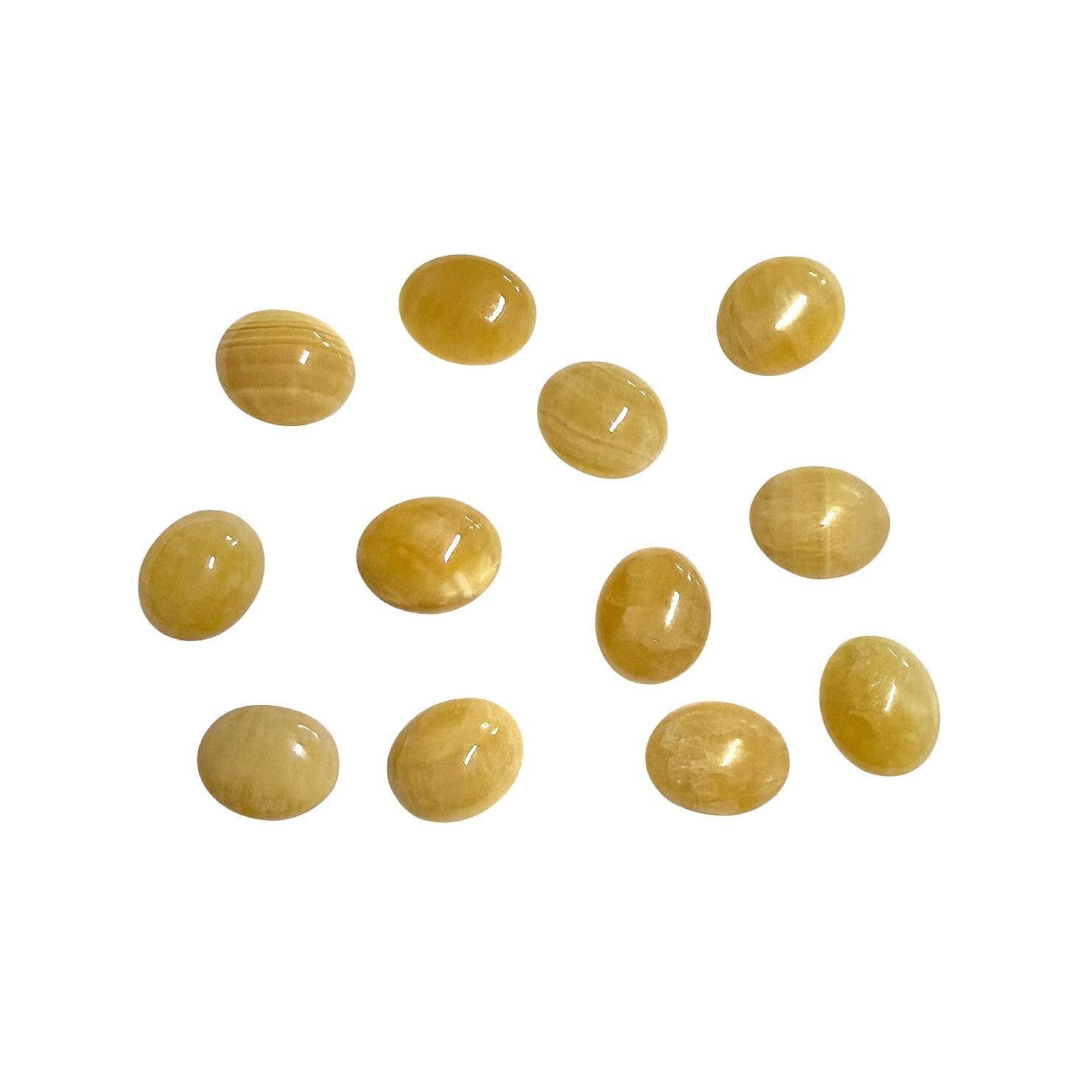 Mini Stones Set of 12 Mini Yellow Quartz Stones, Semi Precious Stones, 10 X 8mm, B ...