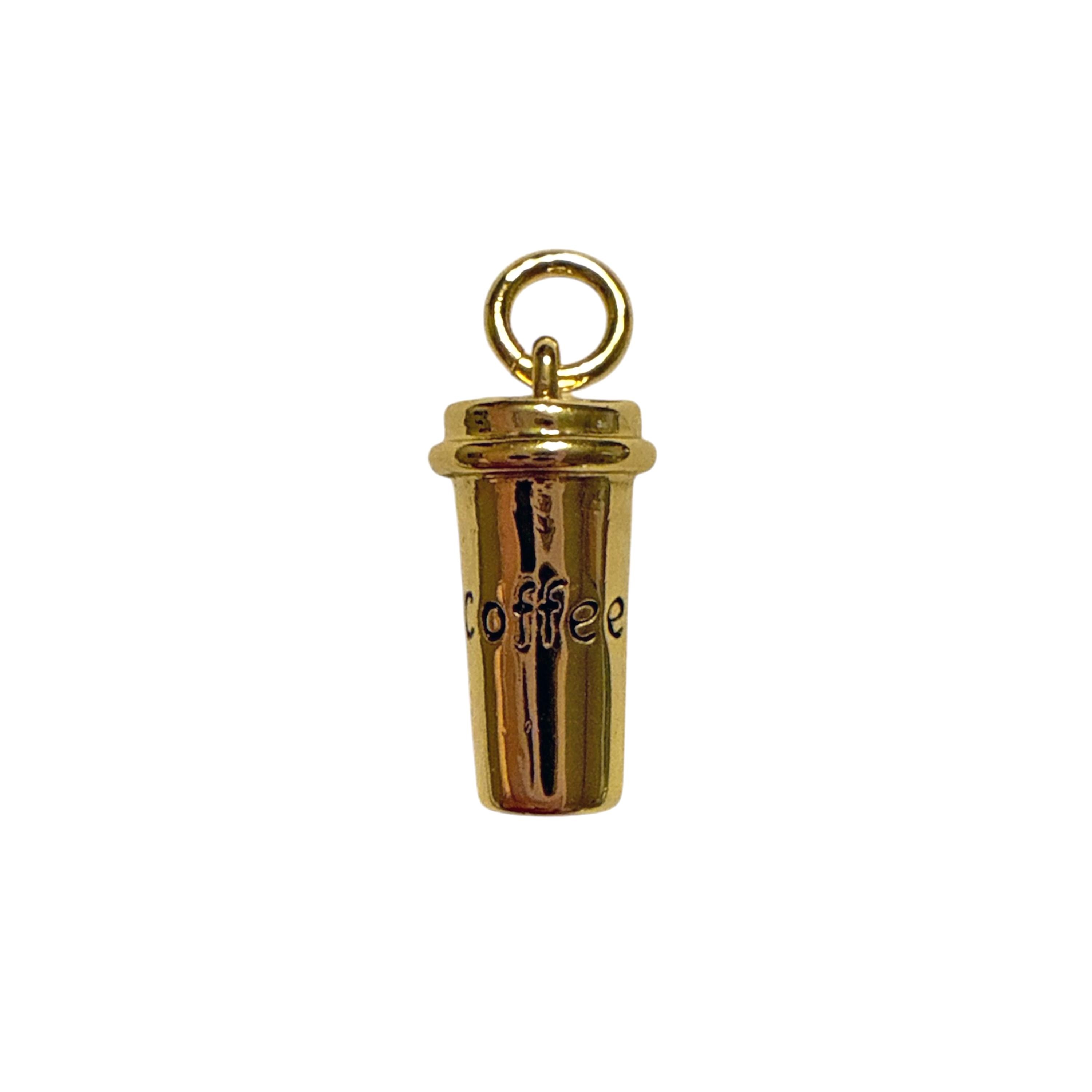 Collana Tazza Da Caffè In Acciaio Inossidabile – Placcata Oro 18K, Ipoallergenica, Catena 50+7 Cm, Regalo Per Amanti Del Caffè - 2