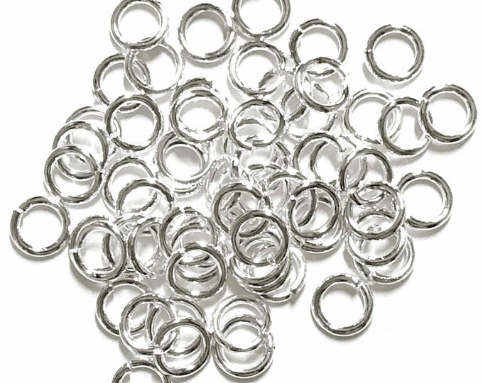 Round Jump Rings Bright Silver Jump Rings, 6mm, 50 Pieces, Jewelry Making Supplies ...