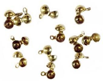 Conchiglie a doppia coppa in ottone, punte per perline, grezze, 6 mm, B'sue Boutiques, connettori, articolo n. Tip02108