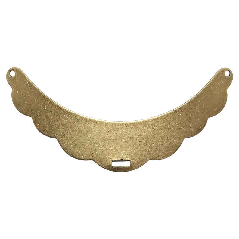 Brass Neck Base, Brass Blank, Finished Brass, Brass Ox Plating, Jewelry Making, B'sue Boutiques, US Made, 3.5 Inch, Item0632 image 1