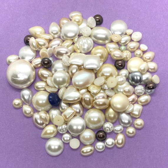 Vintage Assorted Pearl Cabochons Mod Cultura Pearls 3 | Etsy