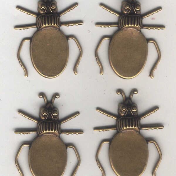 Flat Bottom Beetle, Brass Ox, Dark Brass, Item08751