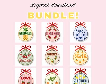 Fruits of the Spirit Nadelspitzen-Stickmuster-Sammlung - PDF Digital Design Download