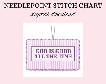 Gott ist gut, Christian Nadelpunkt Stich Chart Anleitung - Anfänger Freundlicher Digitaler Download