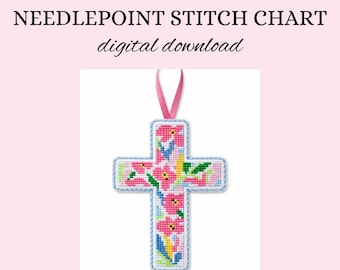 Floral Kreuz Christian Nadelspitze Stichmuster Anleitung- PDF Download