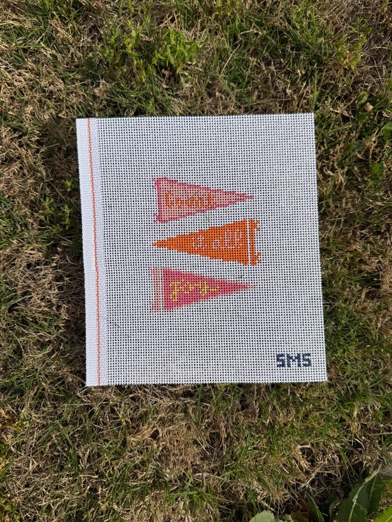 Christian Needlepoint Canvas | Count It All Joy | 13 mesh | Colorful Hand Painted Design