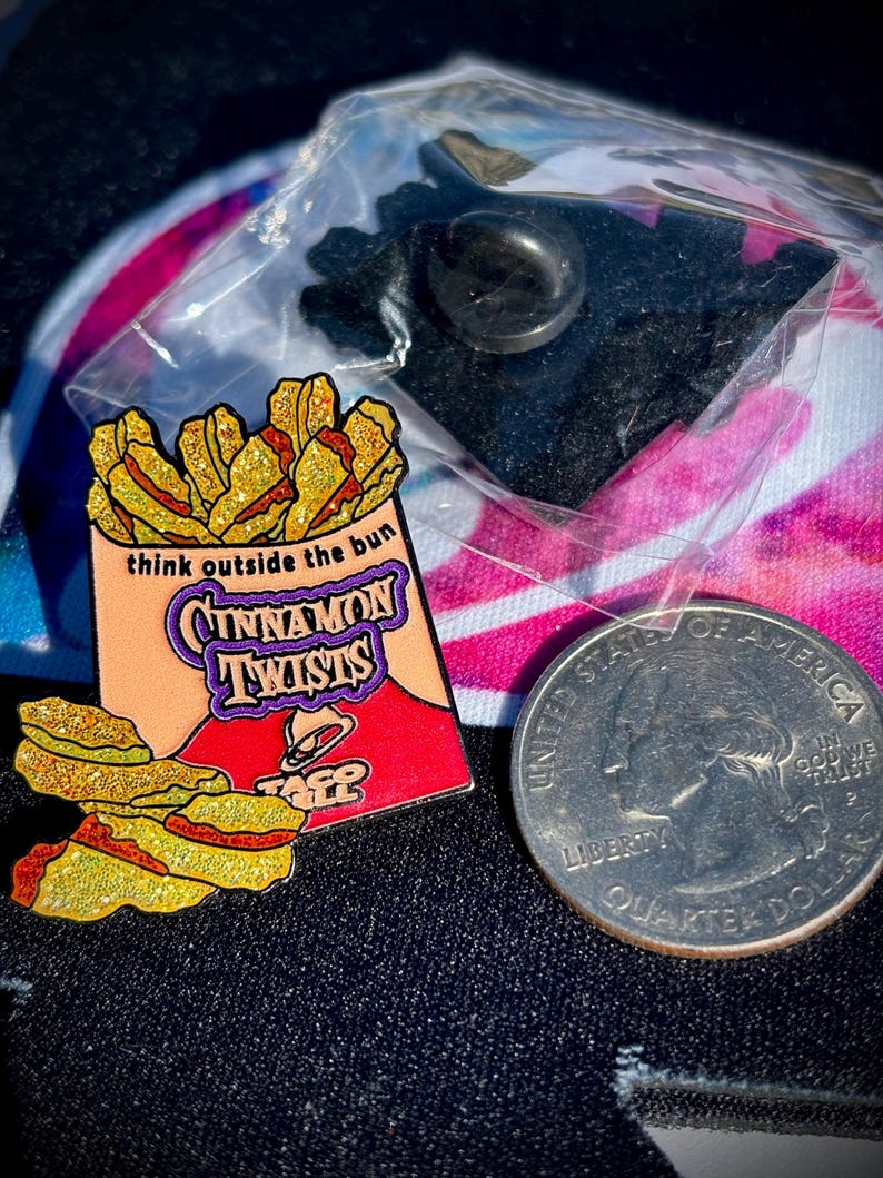 Taco Bell Hat Pins | Fast Food Collectible Pins, 16 Styles *see my other items for more Taco Bell pins* Cinnamon Twists