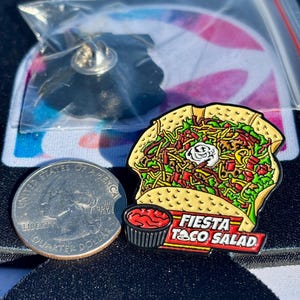 Taco Bell Hat Pins | Fast Food Collectible Pins, 16 Styles *see my other items for more Taco Bell pins* Taco Salad